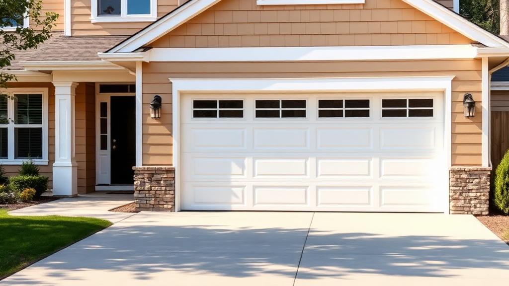 New garage door installation on a Harrisburg, NC home